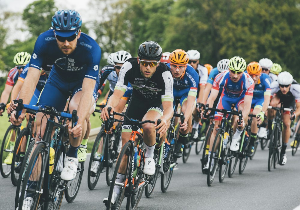 Cycliste pendant son entraînement